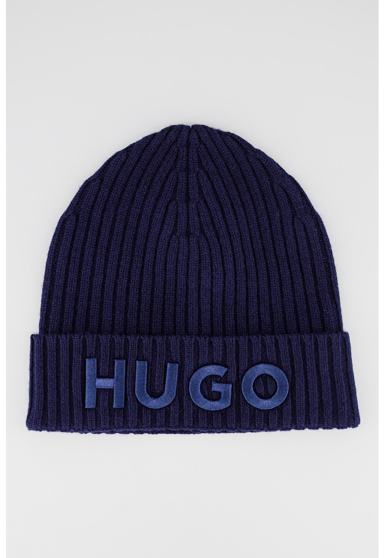 Caciula de lana virgina cu logo brodat