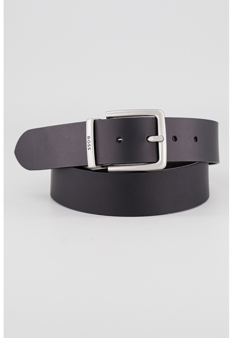 Curea uni de piele - Negru