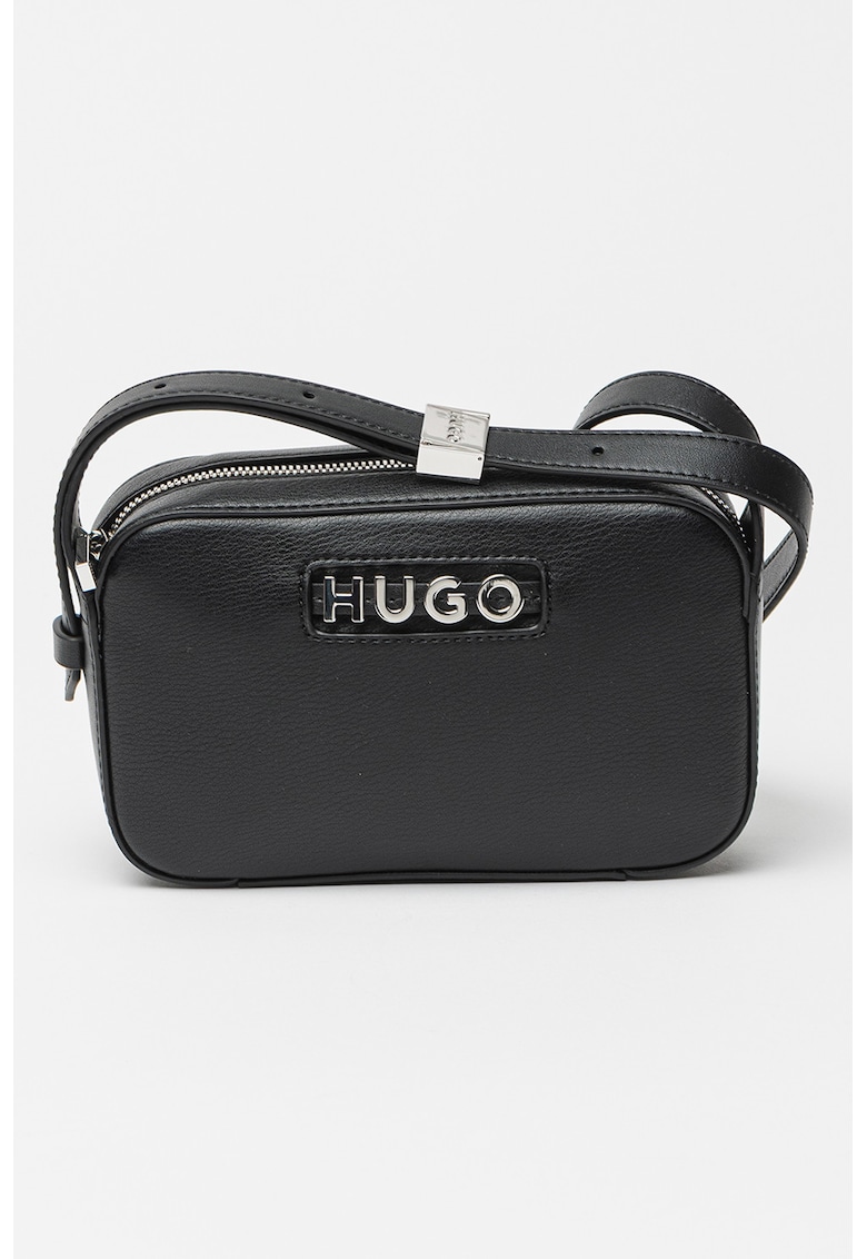 Geanta crossbody de piele ecologica cu aplicatie logo metalica Mel 2.0 Geanta crossbody de piele ecologica cu aplicatie logo metalica Mel 2.0