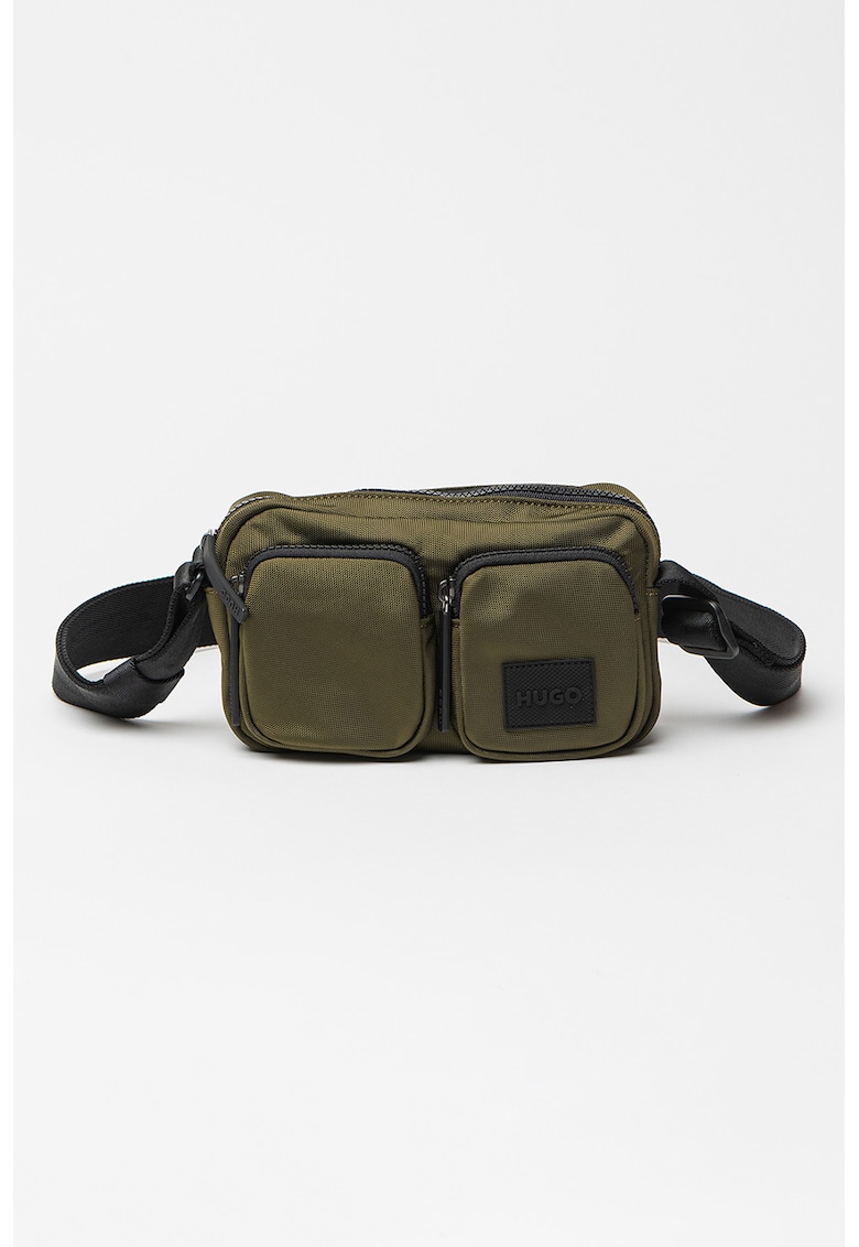 Geanta crossbody cu aplicatie logo