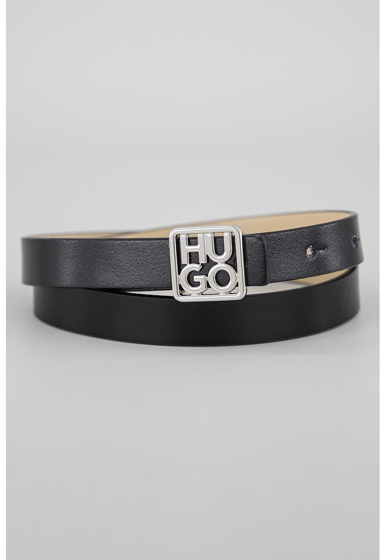 Curea convertibila de piele cu catarama cu logo