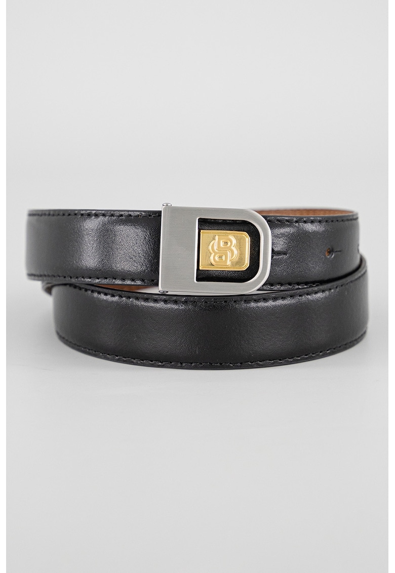 Curea de piele cu catarama cu logo Curea de piele cu catarama cu logo