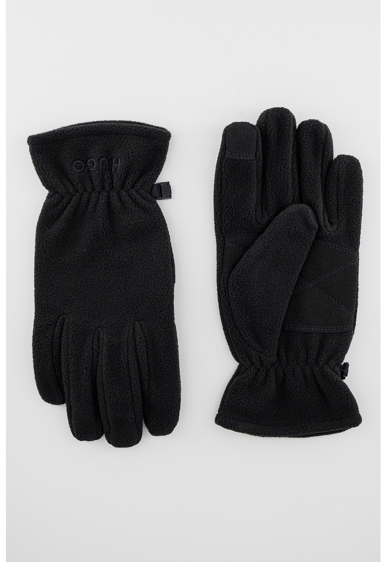 Manusi din fleece cu logo brodat