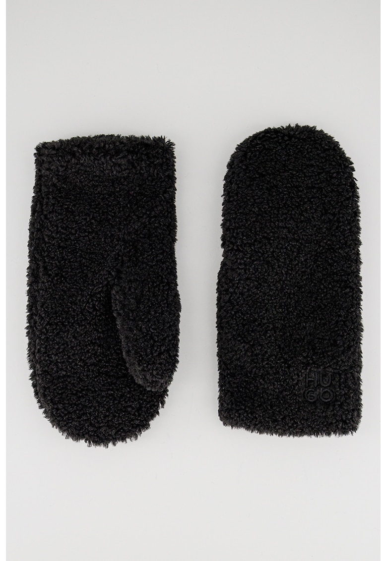 Manusi de blana shearling sintetica - Negru