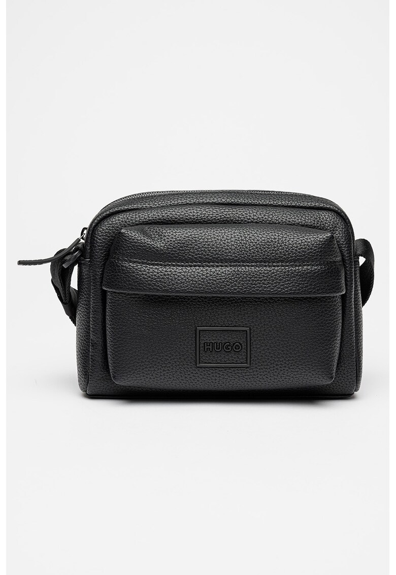 Geanta crossbody cu logo - Negru
