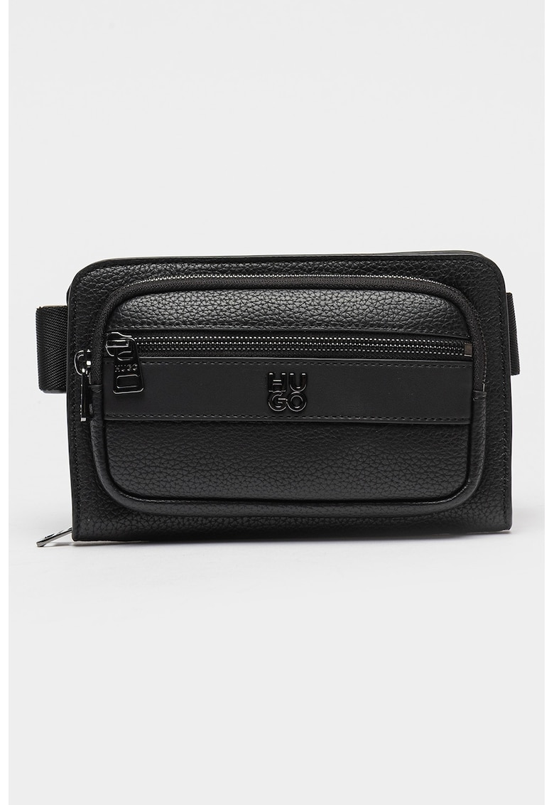 Geanta crossbody de piele ecologica - Negru