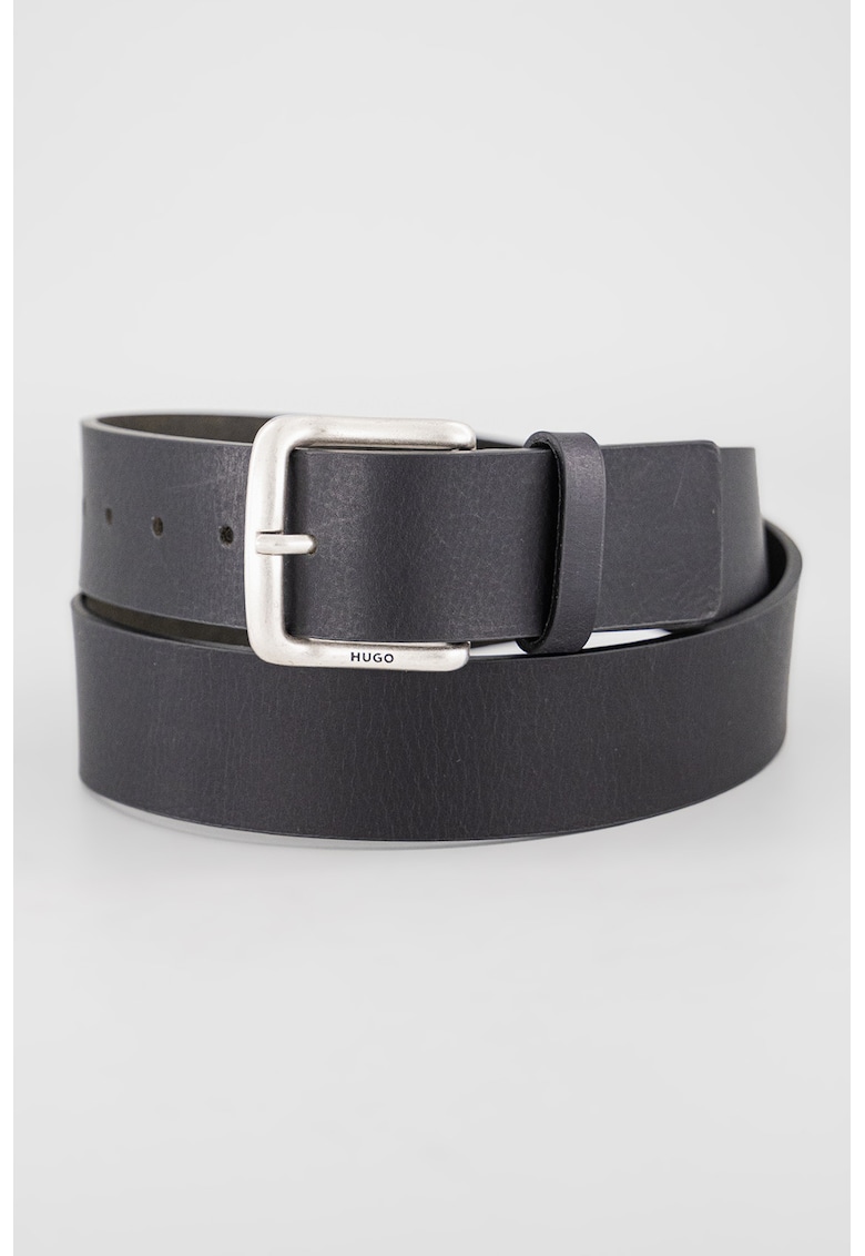 Curea din piele cu catarama metalica - Negru