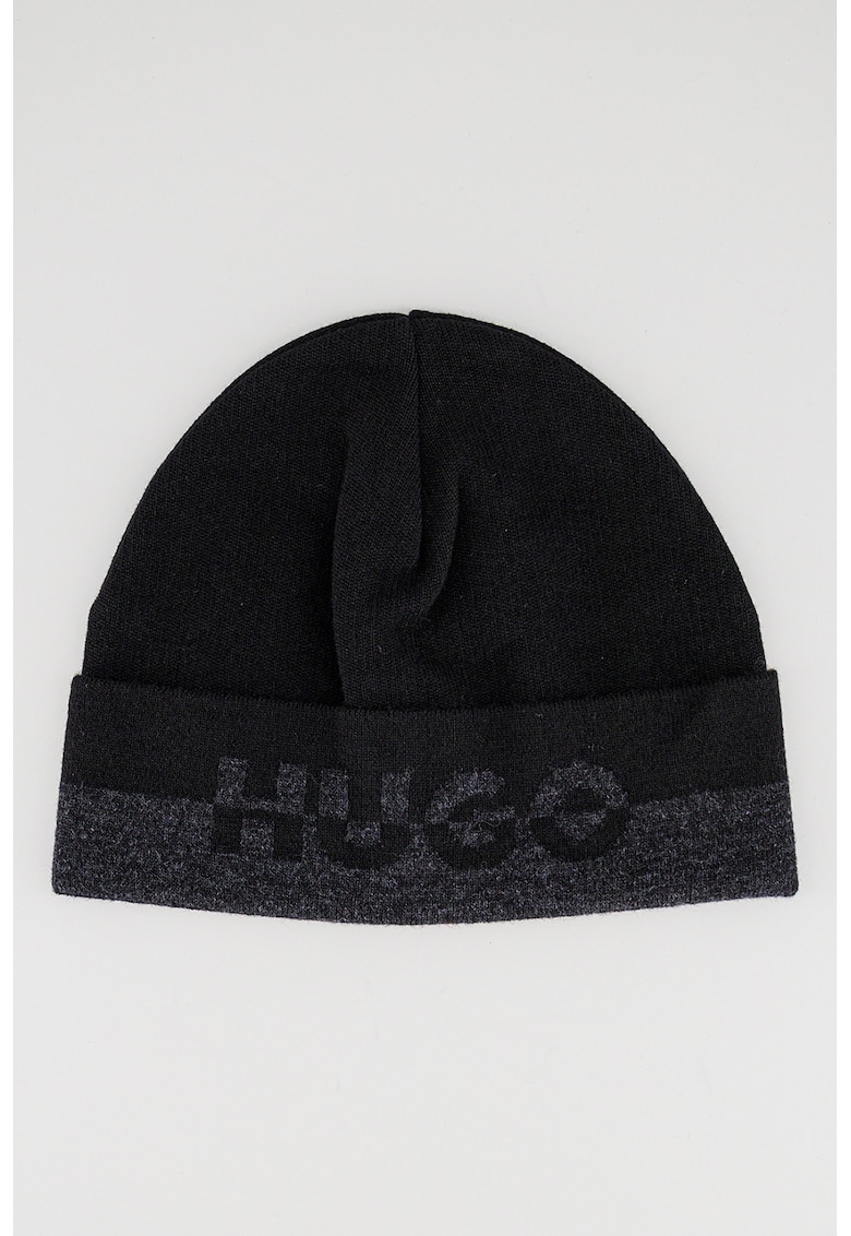 Caciula din amestec de lana cu logo