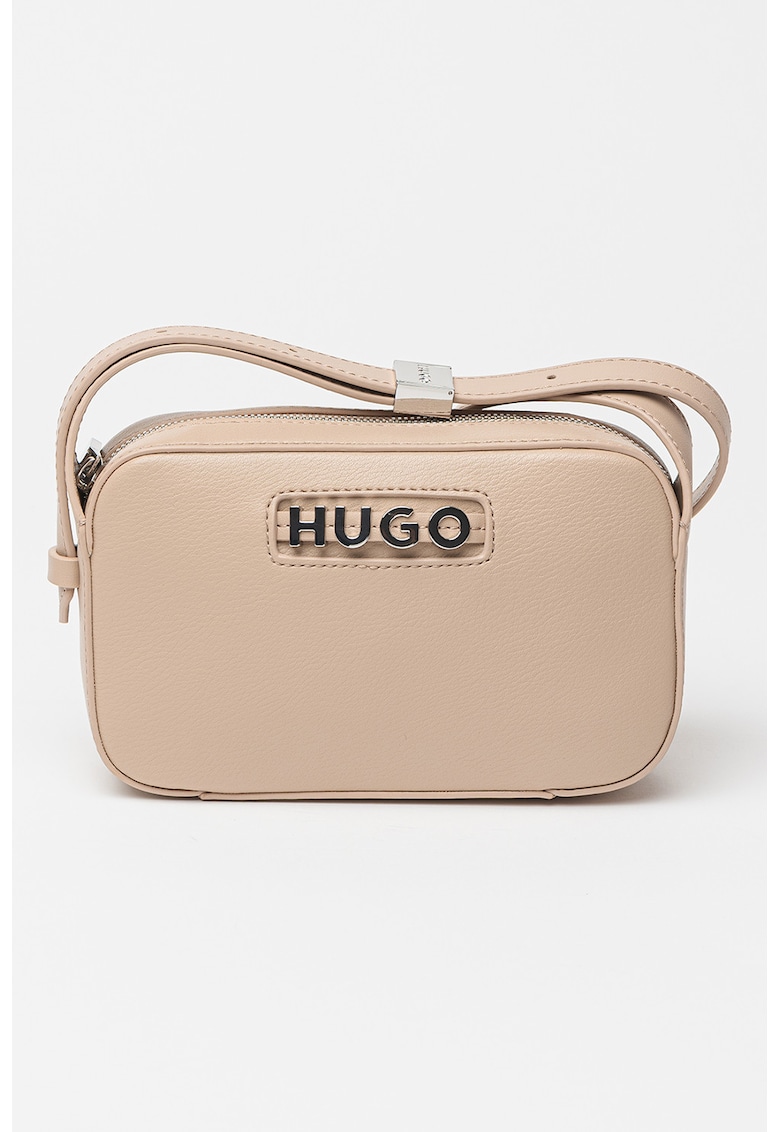 Geanta crossbody de piele ecologica cu aplicatie logo metalica Mel 2.0 Geanta crossbody de piele ecologica cu aplicatie logo metalica Mel 2.0
