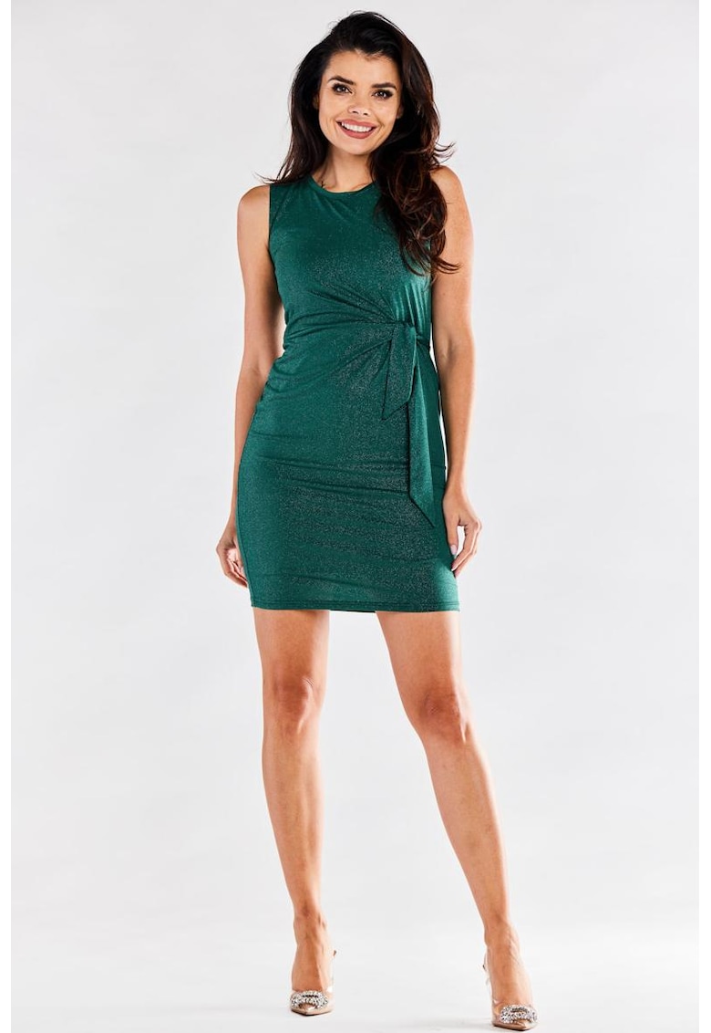 Scurta Rochie Fara maneca Rotund Poliestrer A554