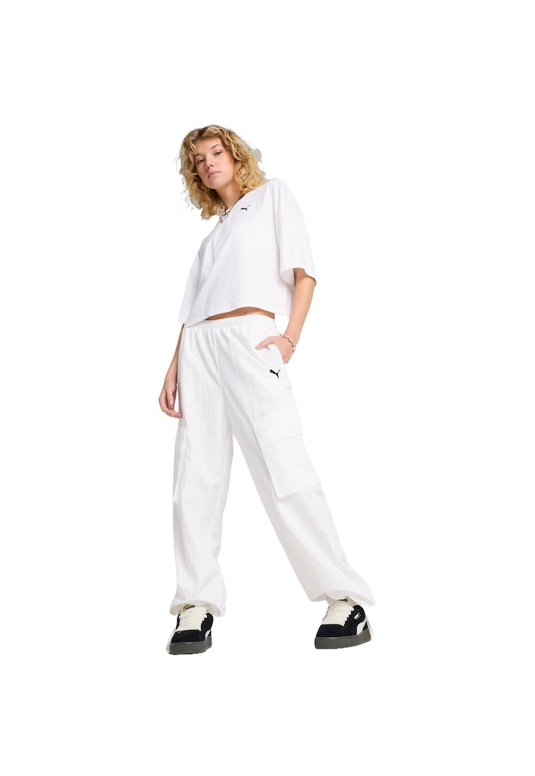 Tricou sport supradimensionat - Alb