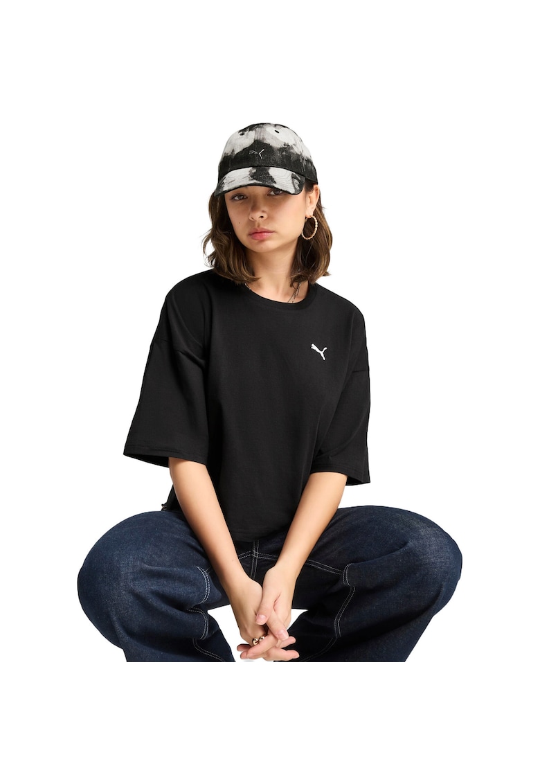 Tricou femei Wardrobe Ess Oversized Short Tee Bl - Negru