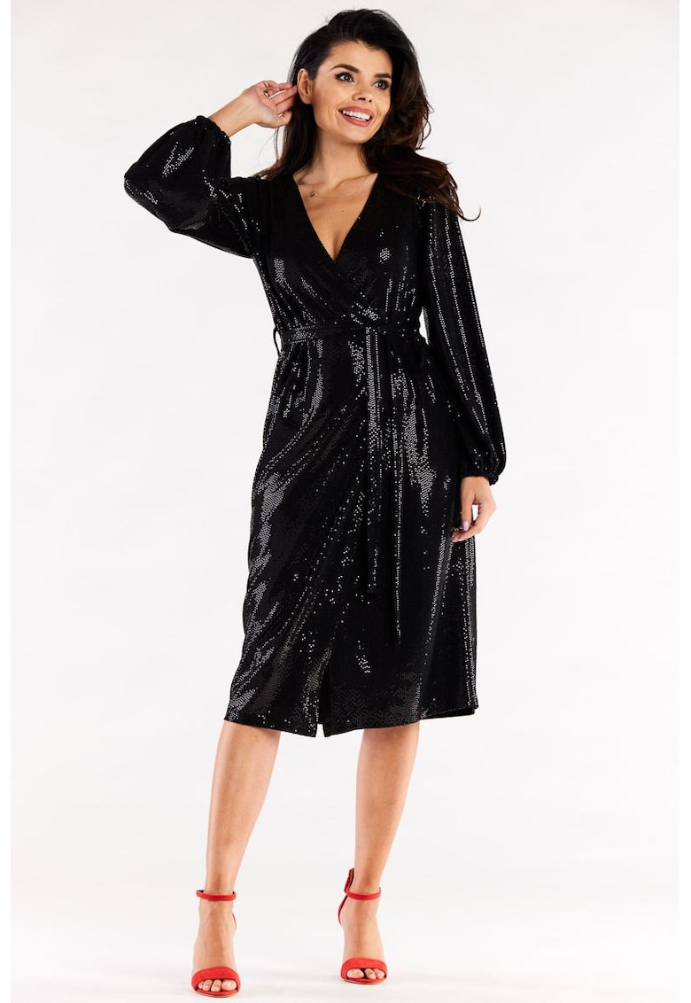 Midi Rochie Maneca lunga - Poliester A564