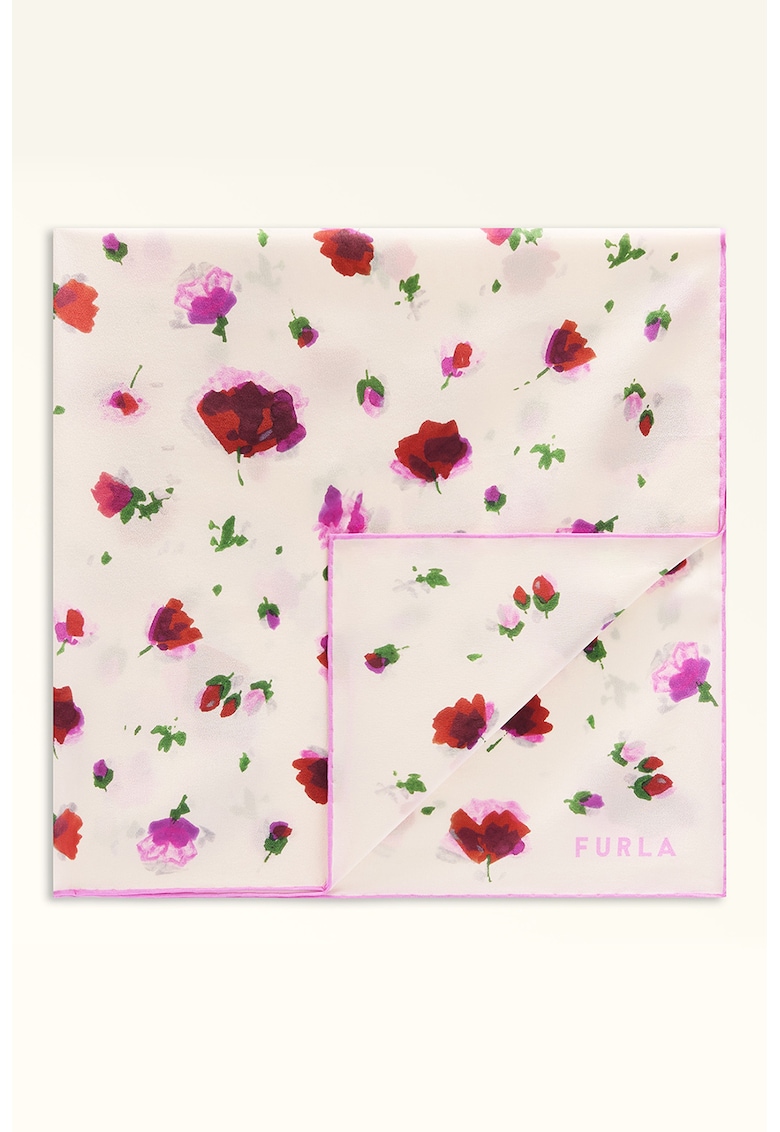 Esarfa de matase cu design floral