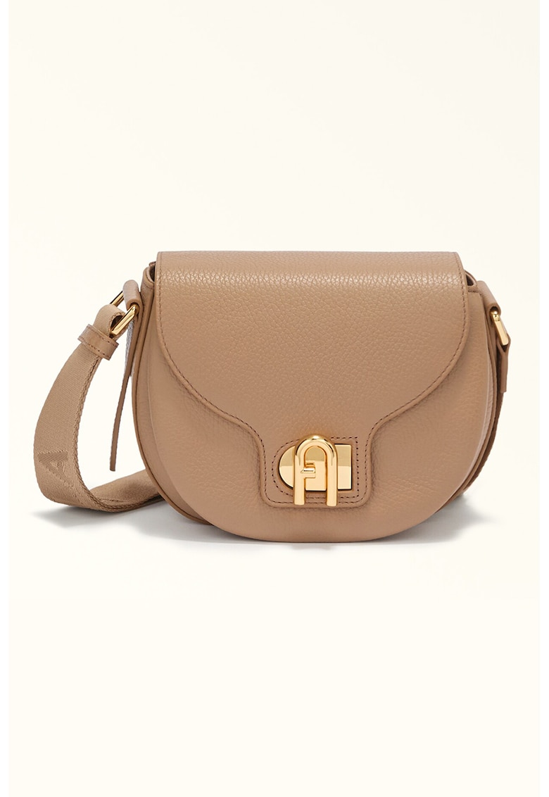 Geanta crossbody din piele cu bareta cu model logo Lotus Geanta crossbody din piele cu bareta cu model logo Lotus