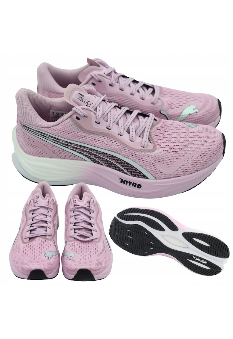 Pantofi de alergare pentru femei - Velocity Nitro 3 Radiant Run - Tehnologie Nitro Talpa Puma Grip - Multicolor - Roz