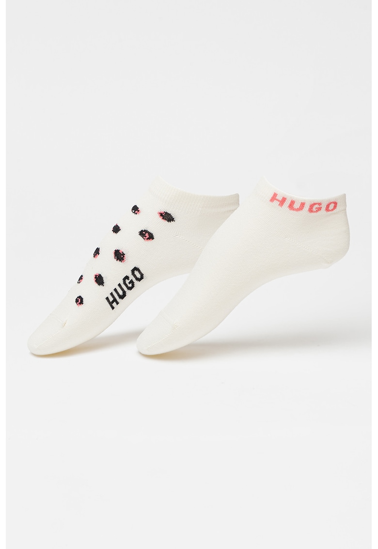 Set de sosete pana la glezna din amestec de bumbac cu model - 2 perechi