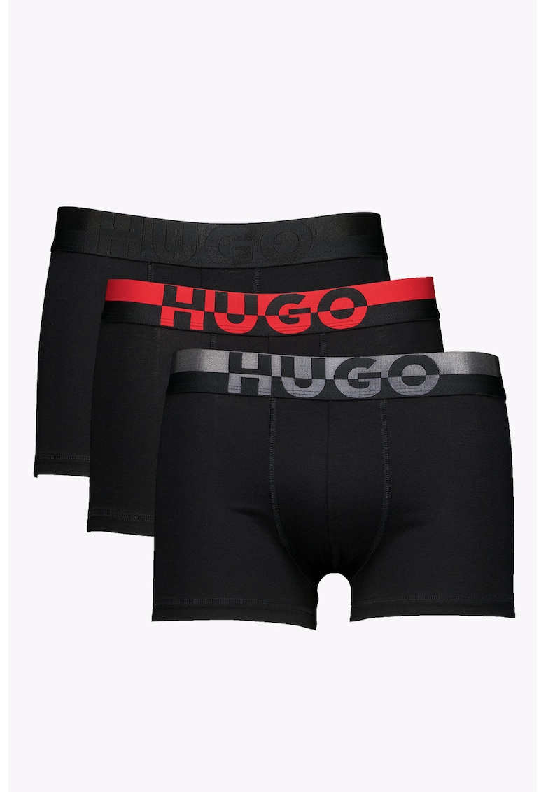 Set de boxeri din amestec de modal cu logo Split - 3 perechi Set de boxeri din amestec de modal cu logo Split - 3 perechi