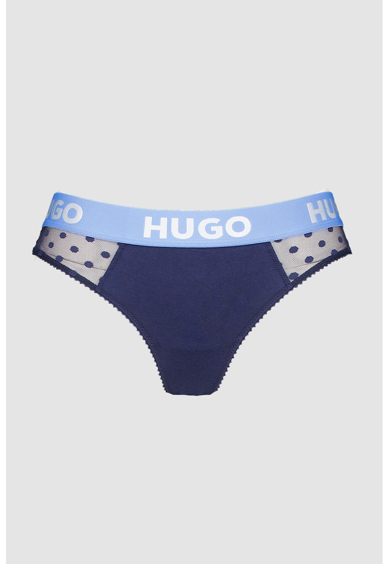 Chiloti tanga cu buline si insertii de plasa