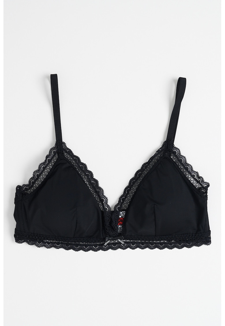 Sutien cu insertii de dantela si animal print