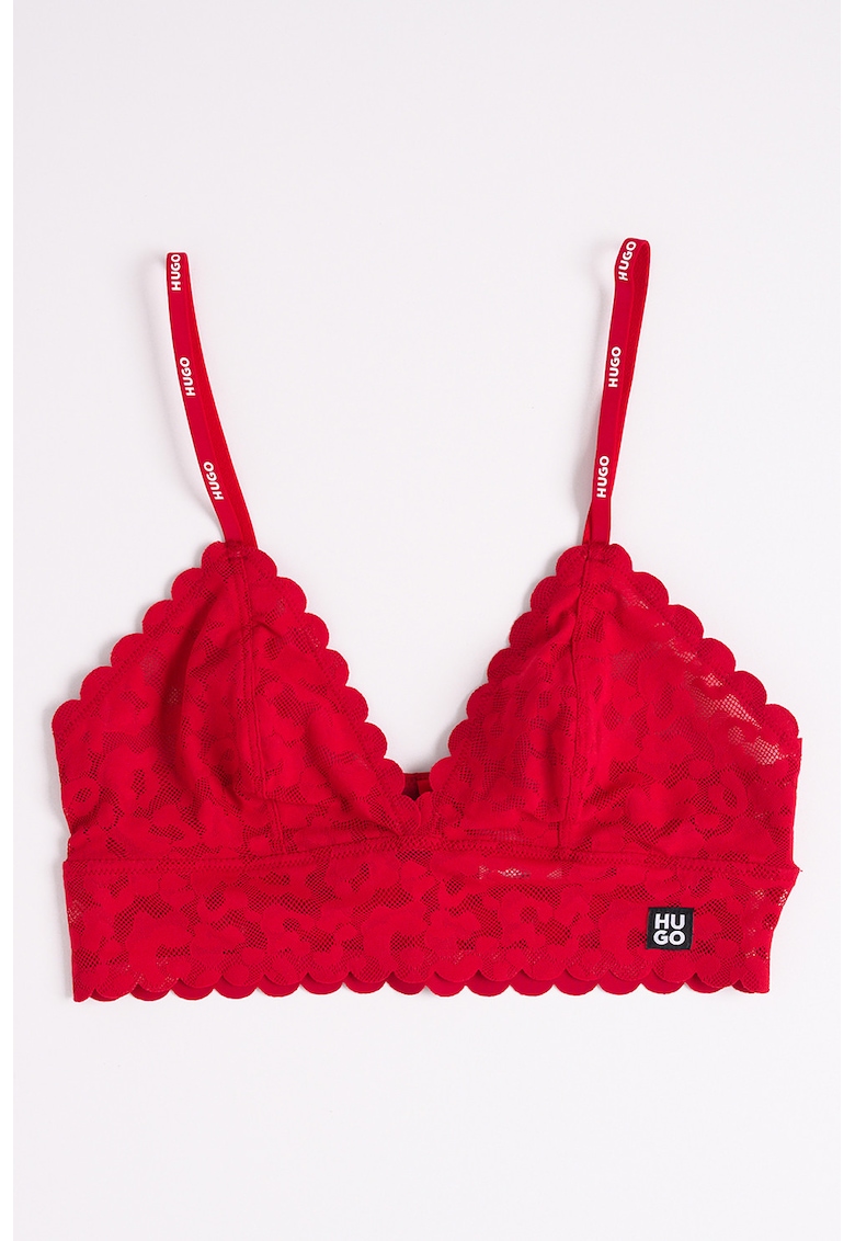 Bustiera de dantela cu cupe triunghiulare