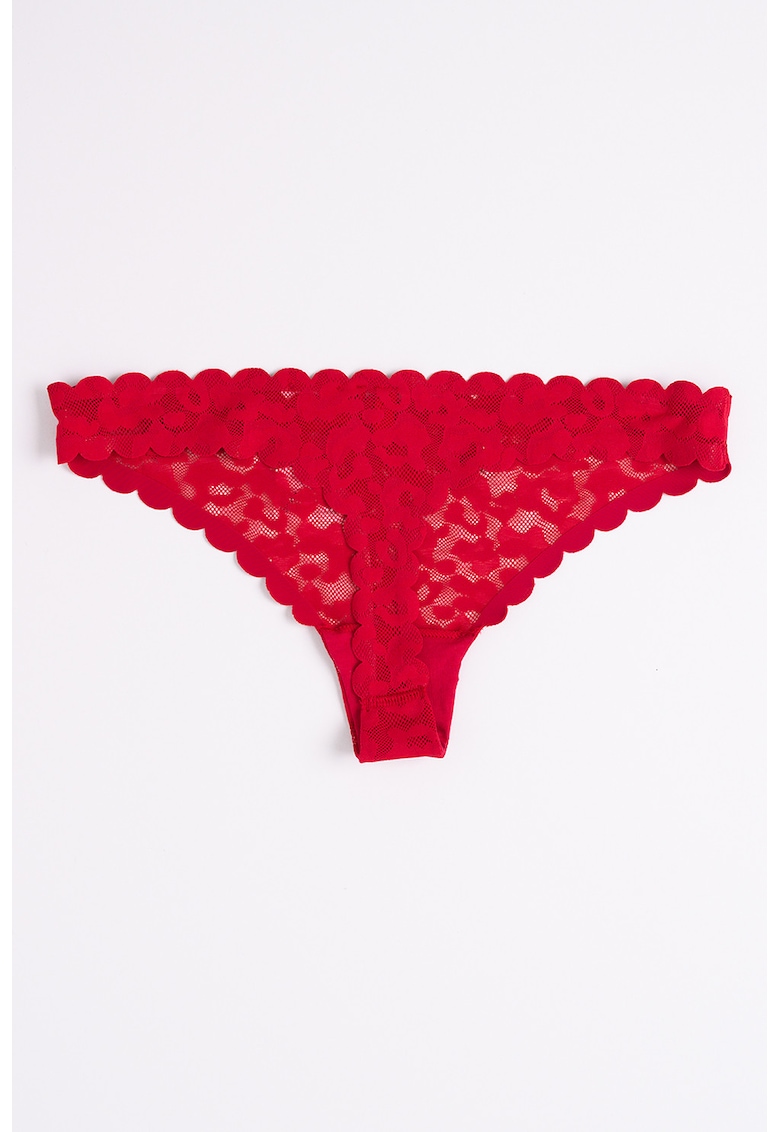 Chiloti de dantela cu margini valurite