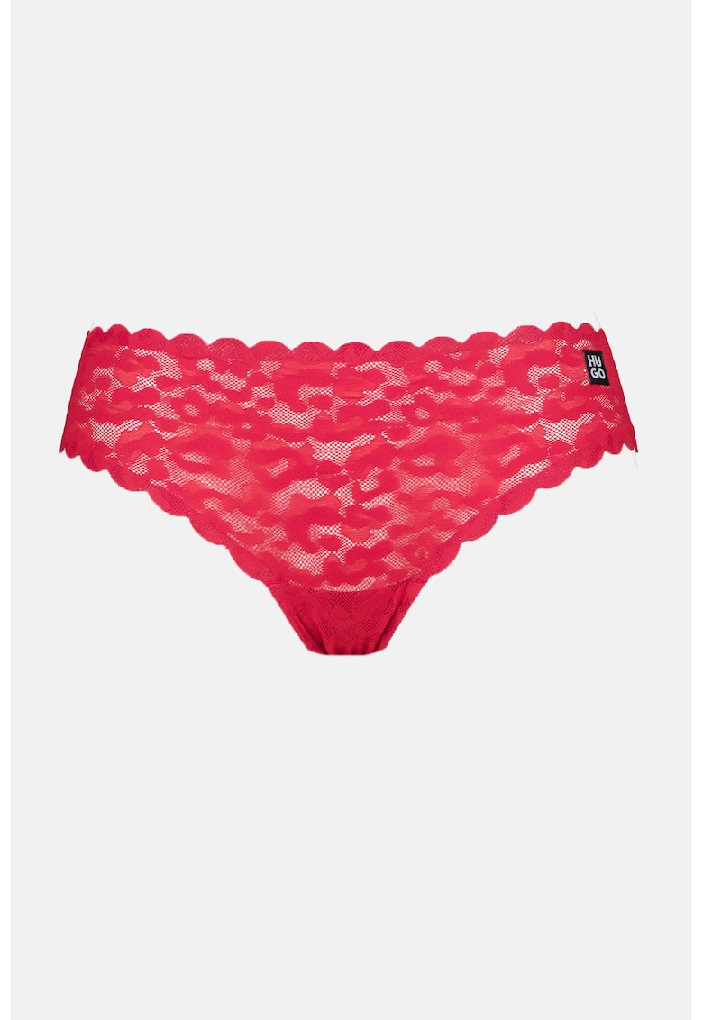 Chiloti brazilieni de dantela cu margini valurite