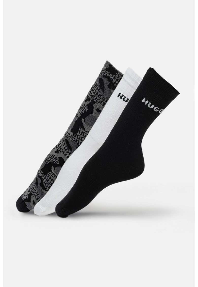 Set de sosete lungi cu model camuflaj - 3 perechi