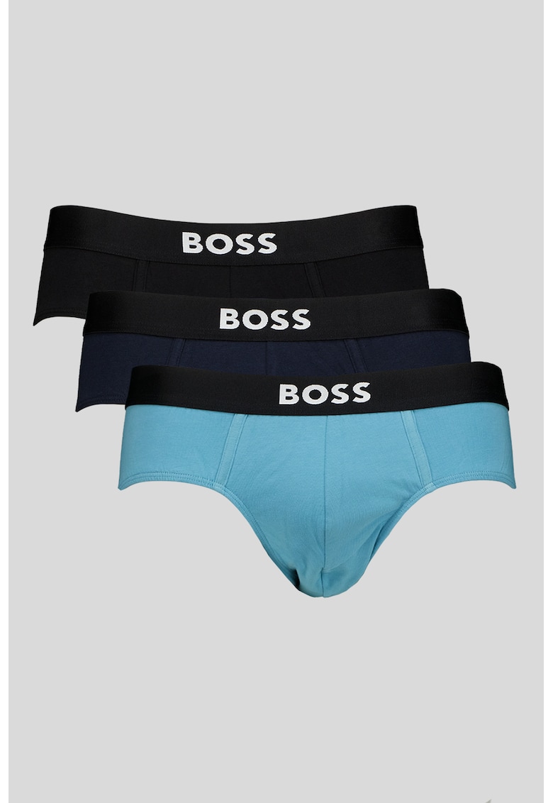 Set de chiloti cu logo in talie - 3 perechi