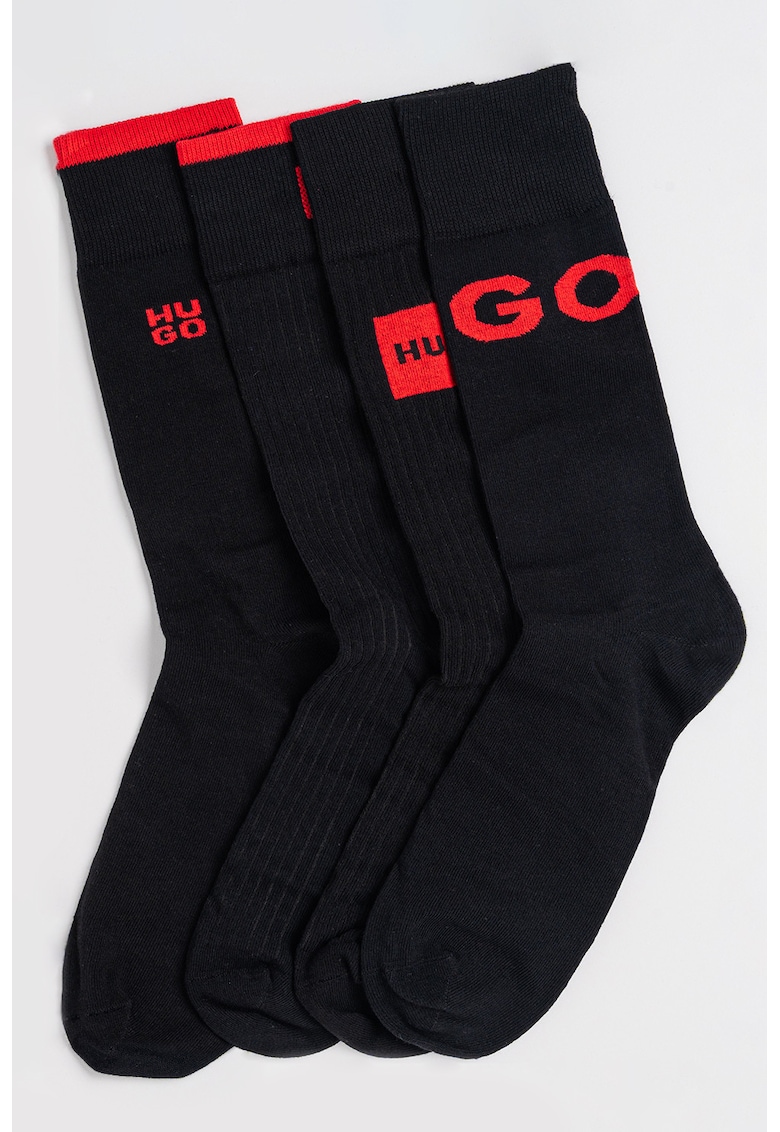 Set de sosete lungi cu logo - 4 perechi