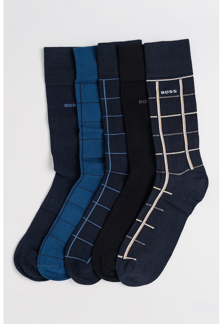 Set de sosete cu imprimeu logo - 5 perechi