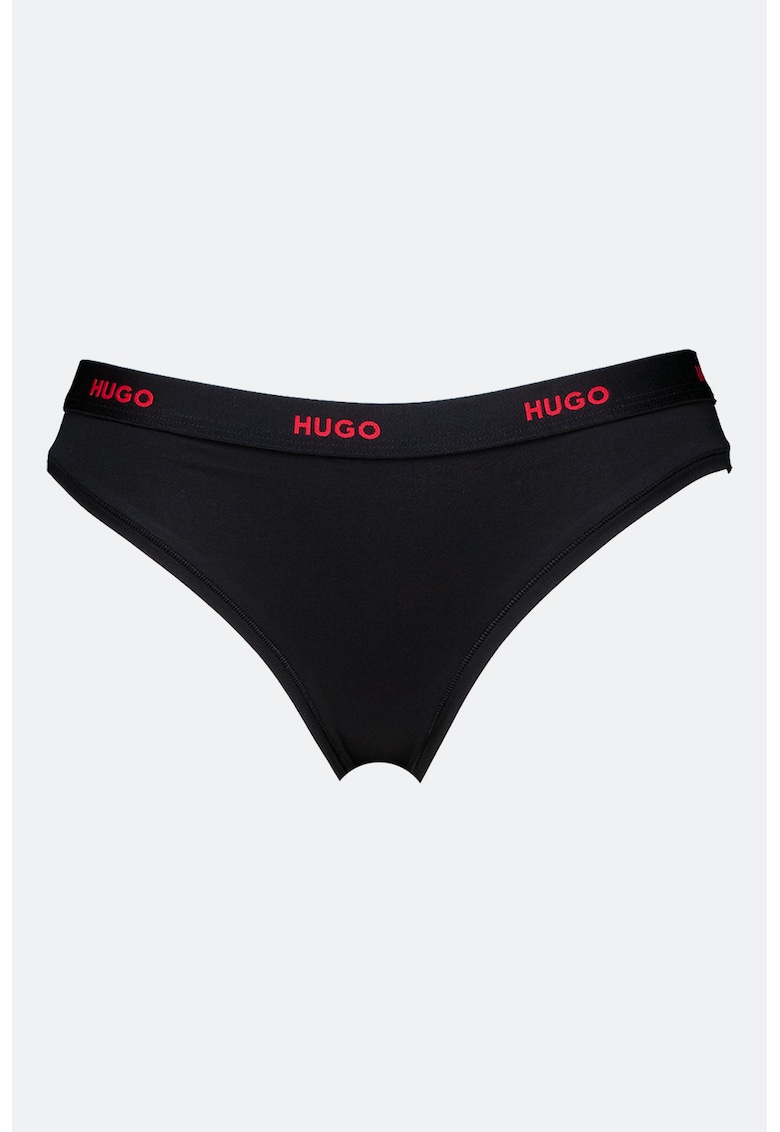 Chiloti cu banda logo in talie - Rosu/Negru