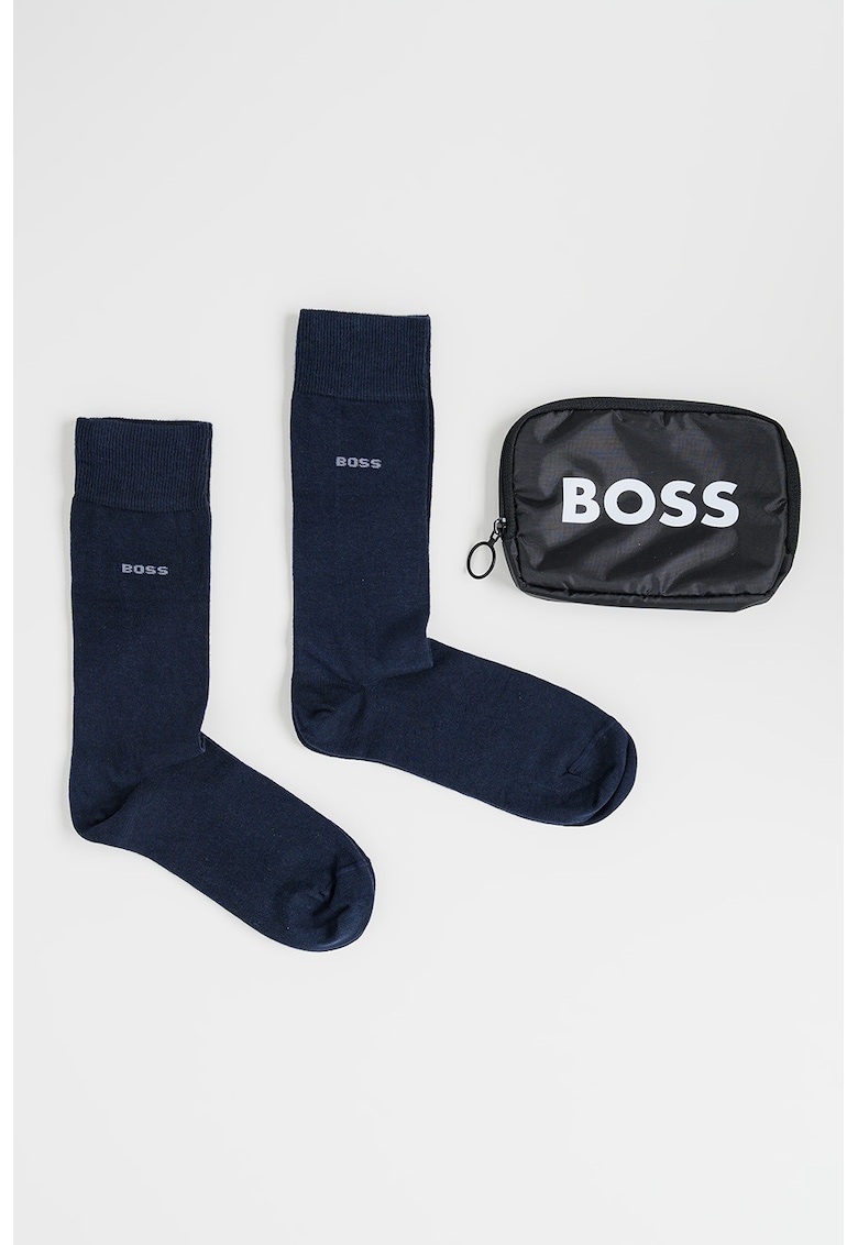 Set de sosete lungi din amestec de bumbac - 2 perechi - Bleumarin