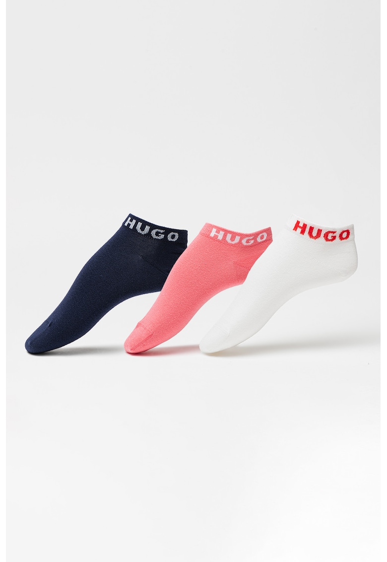 Set de sosete pana la glezna cu logo - 3 perechi