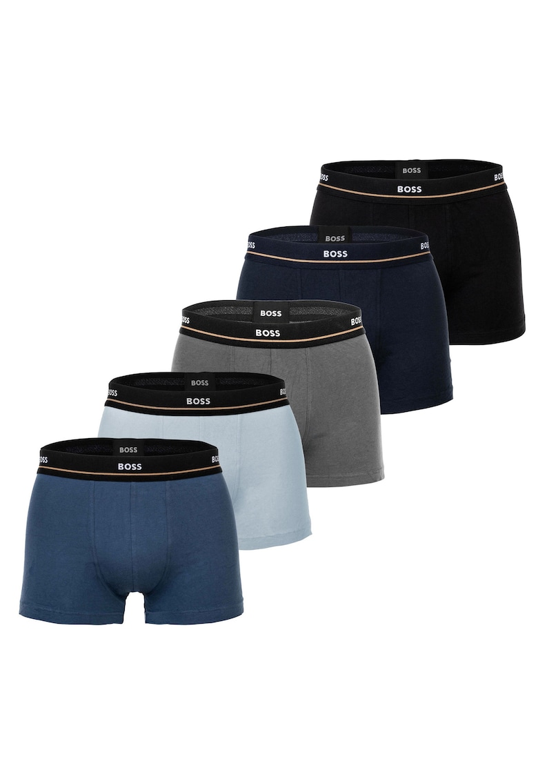 Set de boxeri cu banda logo in talie - 5 perechi