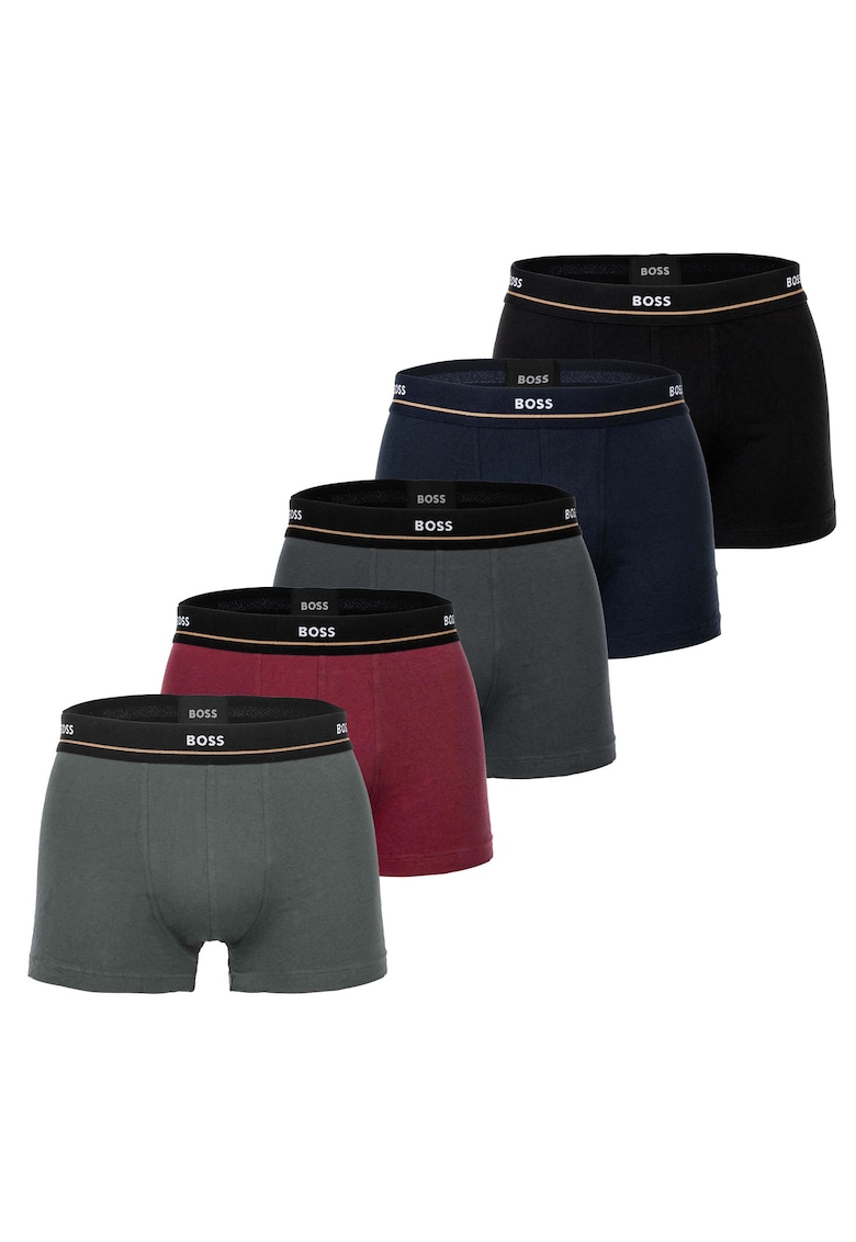 Set de boxeri cu banda logo in talie - 5 perechi