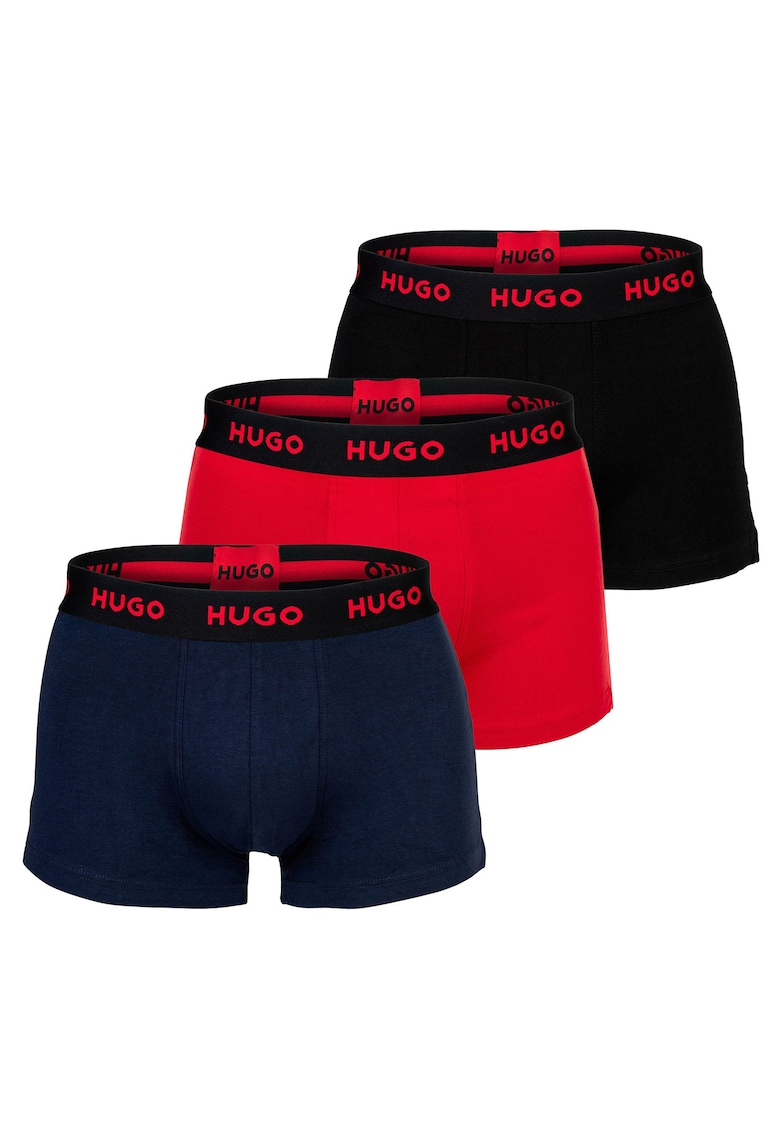 Set de boxeri cu banda logo in talie – 3 perechi – Negru/Albastru inchis/Rosu vermillion Set de boxeri cu banda logo in talie – 3 perechi – Negru/Albastru inchis/Rosu vermillion