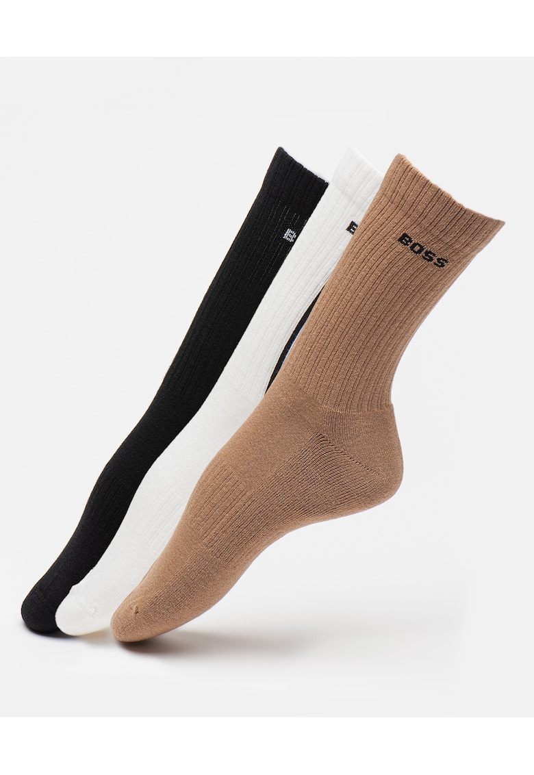 Set de sosete lungi cu logo - 3 perechi