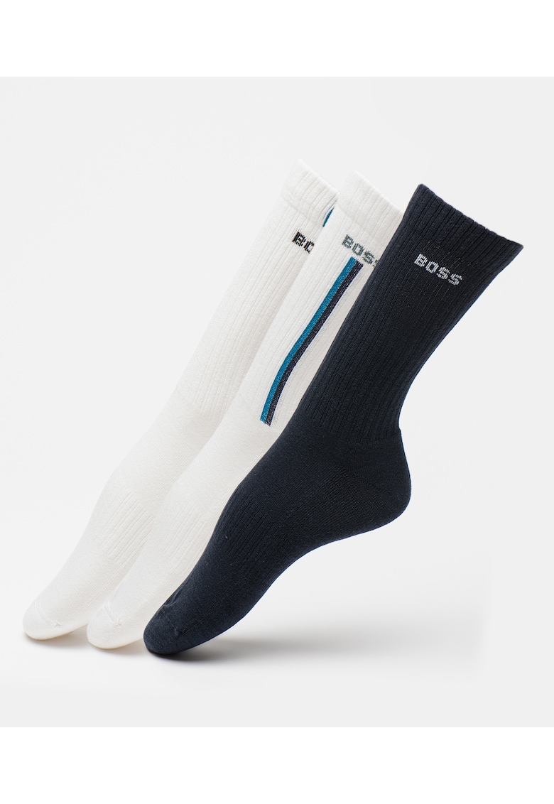 Set de sosete lungi cu logo - 3 perechi