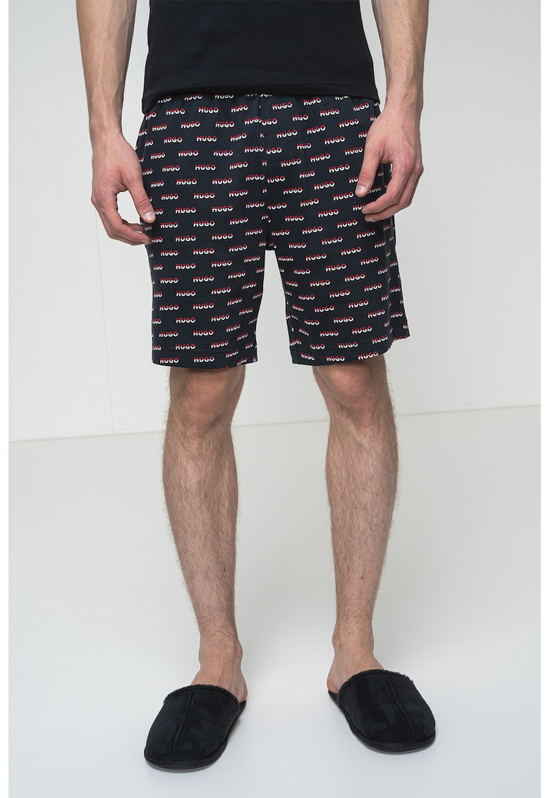 Pantaloni scurti de pijama cu model logo