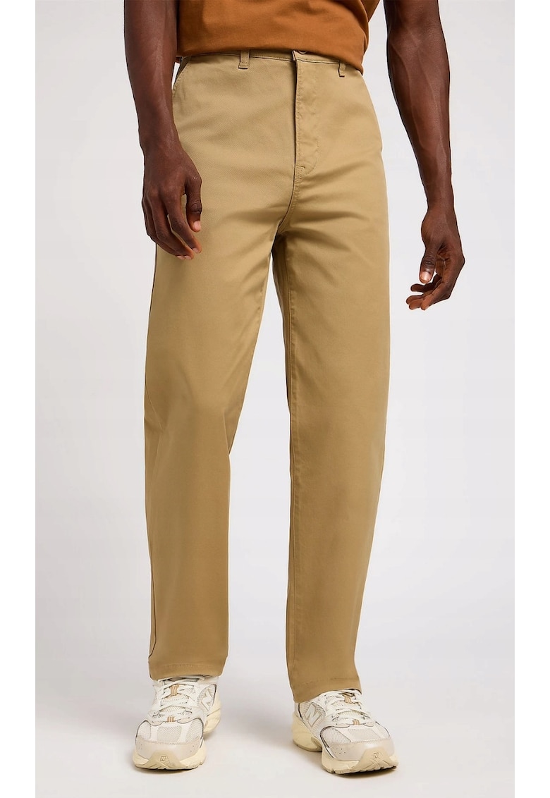 Pantaloni barbati -  bumbac/elastan - maro -