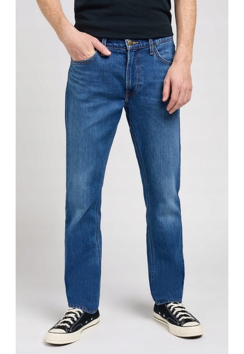 Blugi Daren - croiala dreapta - albastru inchis - bumbac elastan