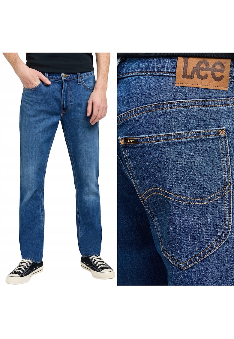 Jeans bărbați albastru închis Regular Straight