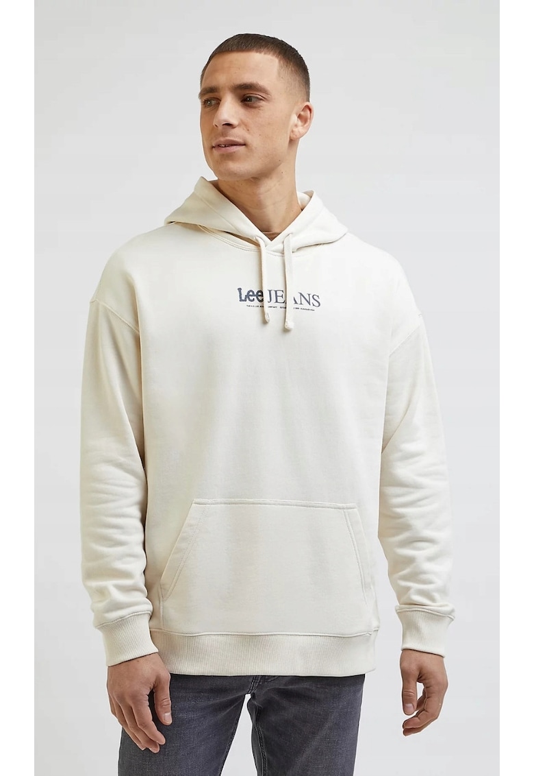 Hanorac dama croiala lejera - alb crem - bumbac - Alb