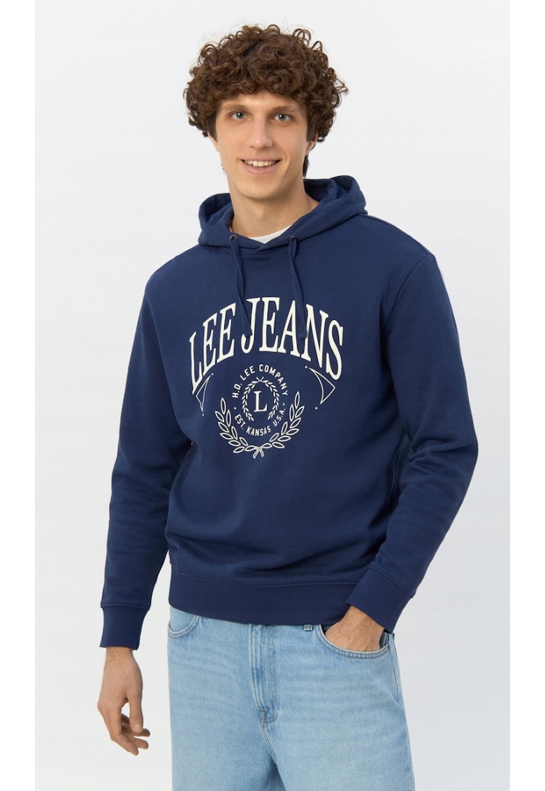 Hanorac bleumarin - cu logo imprimat - regular -