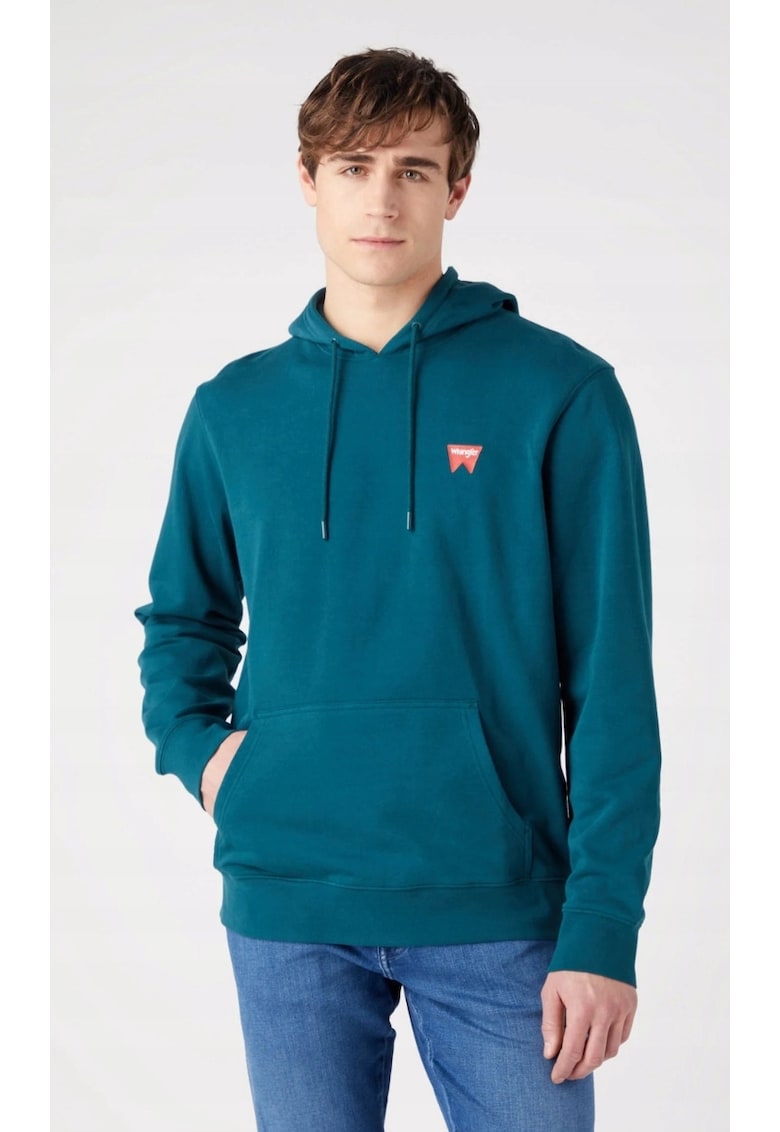 Hanorac barbati Sign Off - verde bumbac - Verde inchis