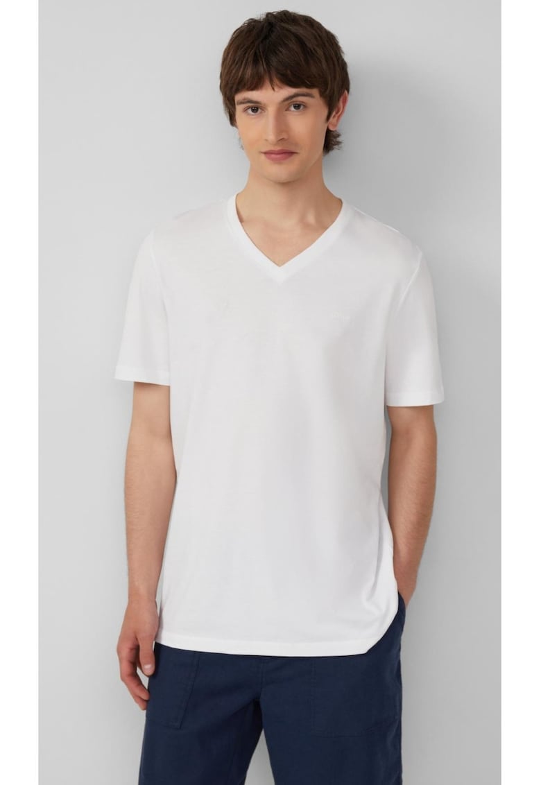 Tricou barbati cu decolteu in V - Regular fit - din bumbac