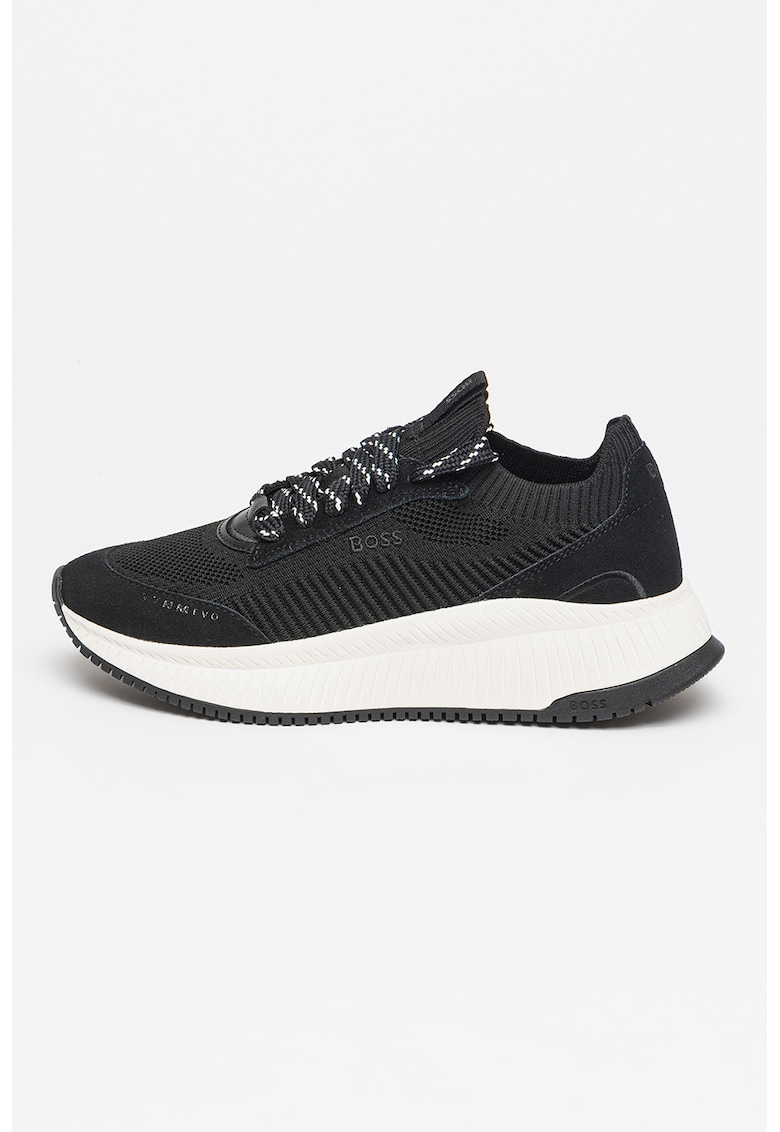 Pantofi sport slip-on cu insertii de piele intoarsa Titanium Evo