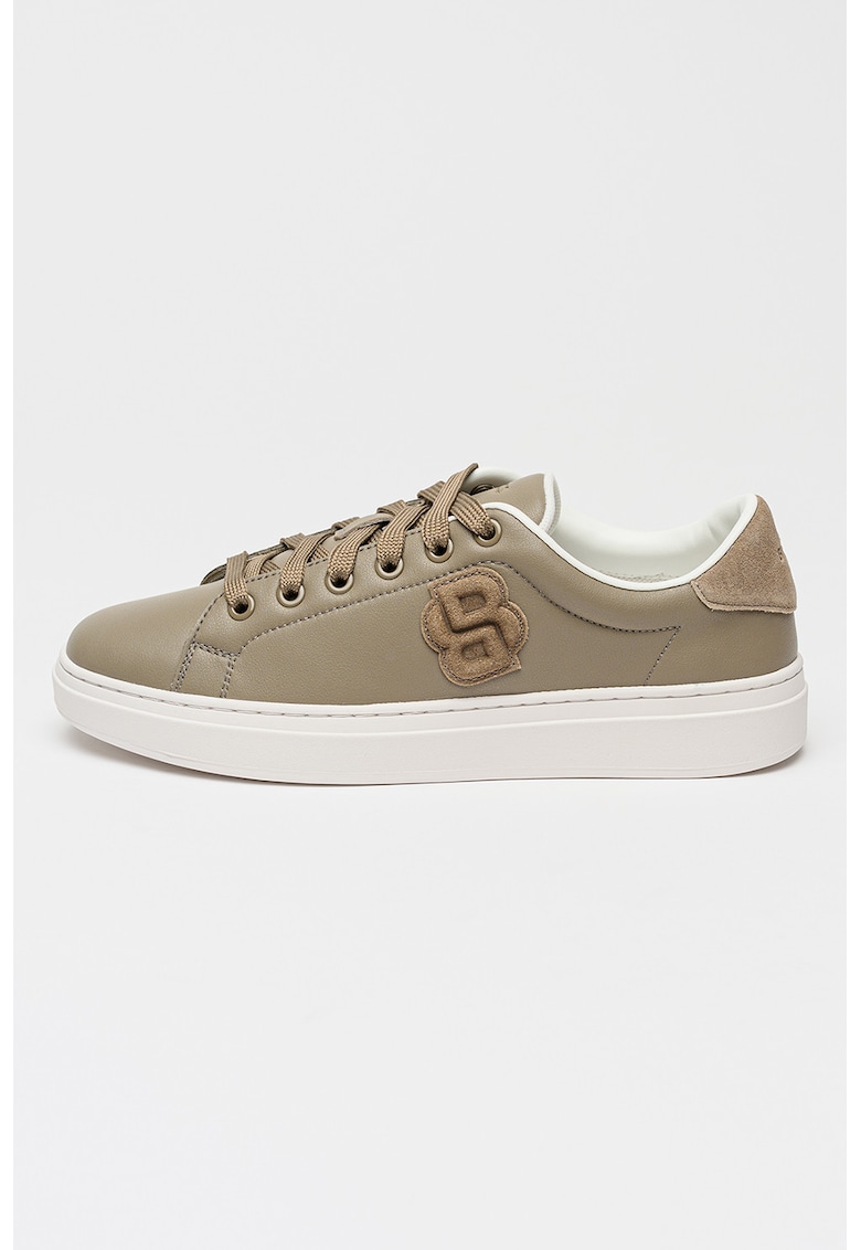 Pantofi sport de piele cu aplicatie monograma Kieran