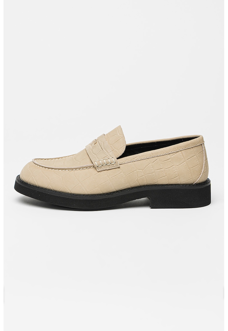 Pantofi loafer din piele Eleri - Grej